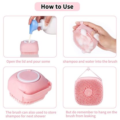 Pet Bath Brush Silicone Massage Bath Brush