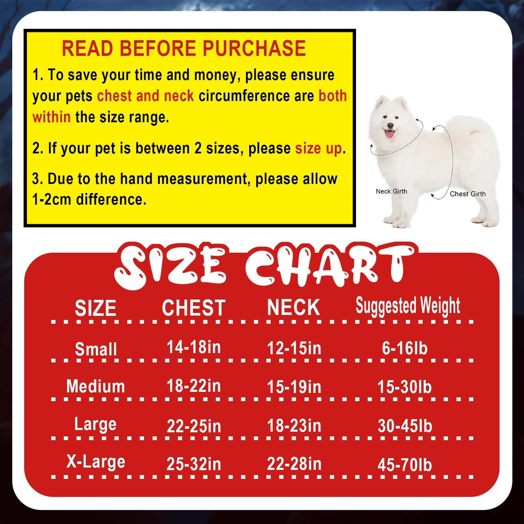 Pet Deadly Doll Dog Clothes for Small Large Extra Large Dogs Pets