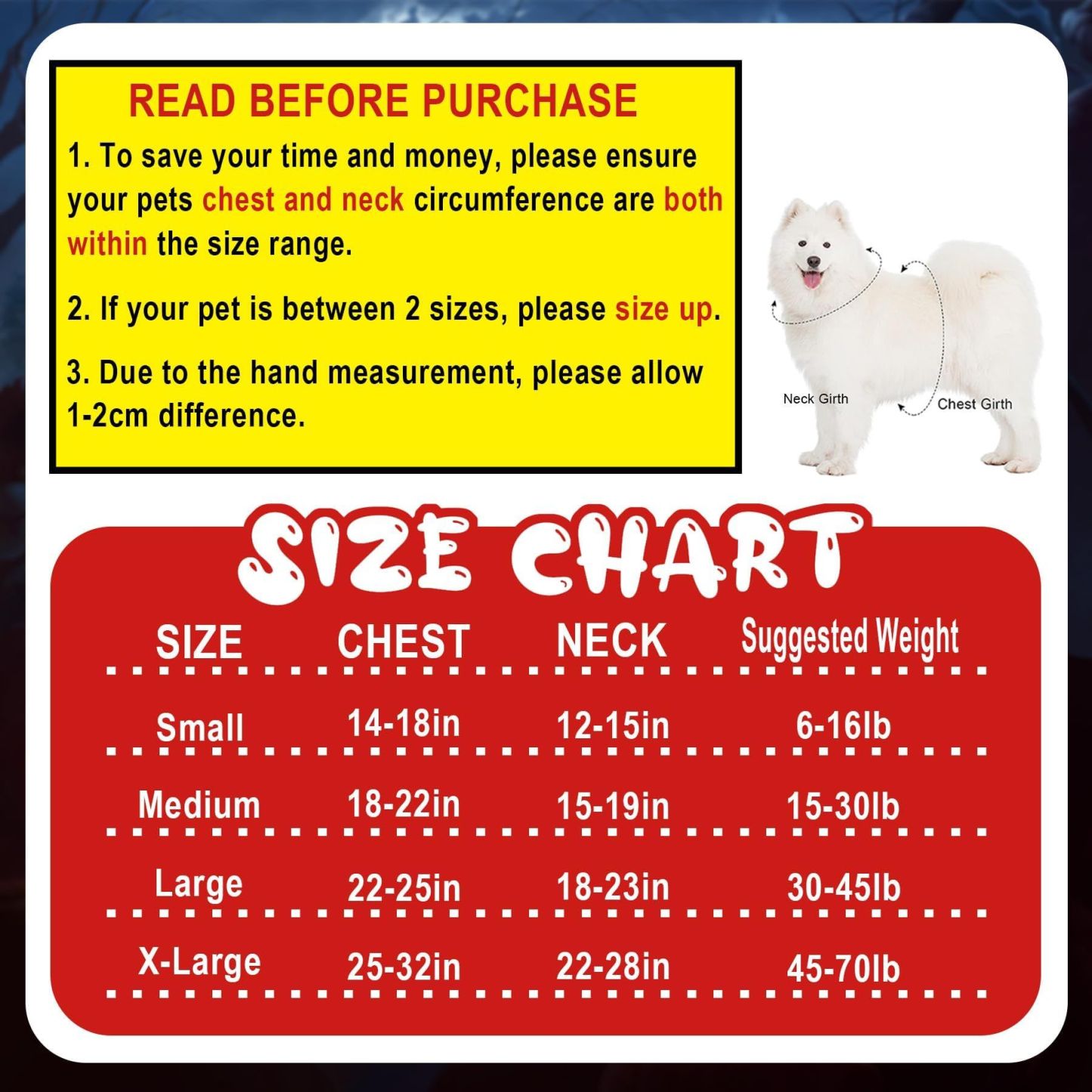 Pet Deadly Doll Dog Clothes for Small Large Extra Large Dogs Pets