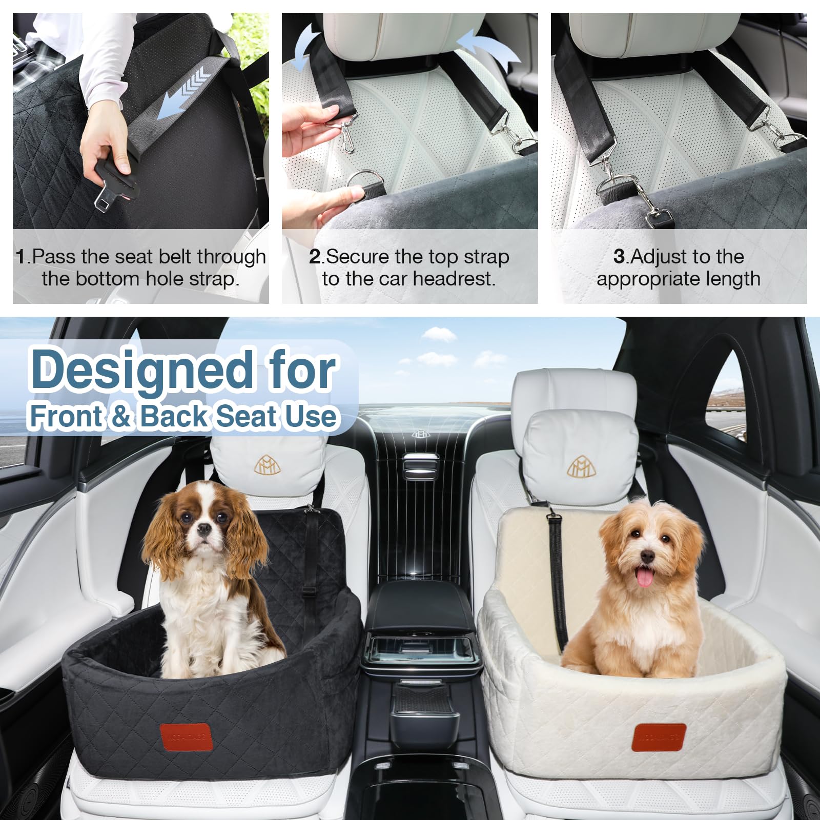 Dog Booster Car Seat - Comfortable Portable Ideal for Pet Travel