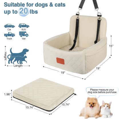 Dog Booster Car Seat - Comfortable Portable Ideal for Pet Travel