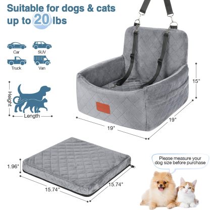 Dog Booster Car Seat - Comfortable Portable Ideal for Pet Travel