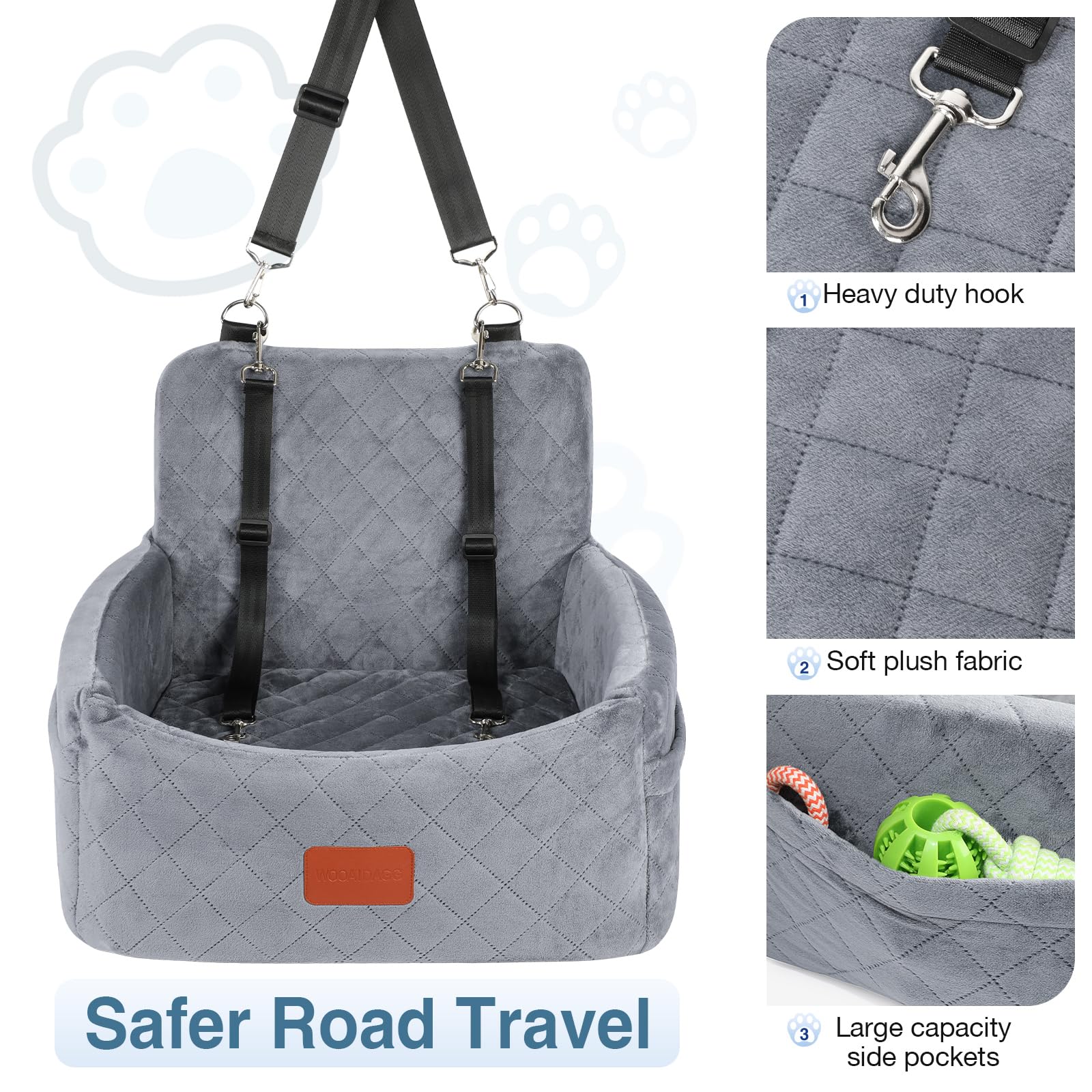 Dog Booster Car Seat - Comfortable Portable Ideal for Pet Travel