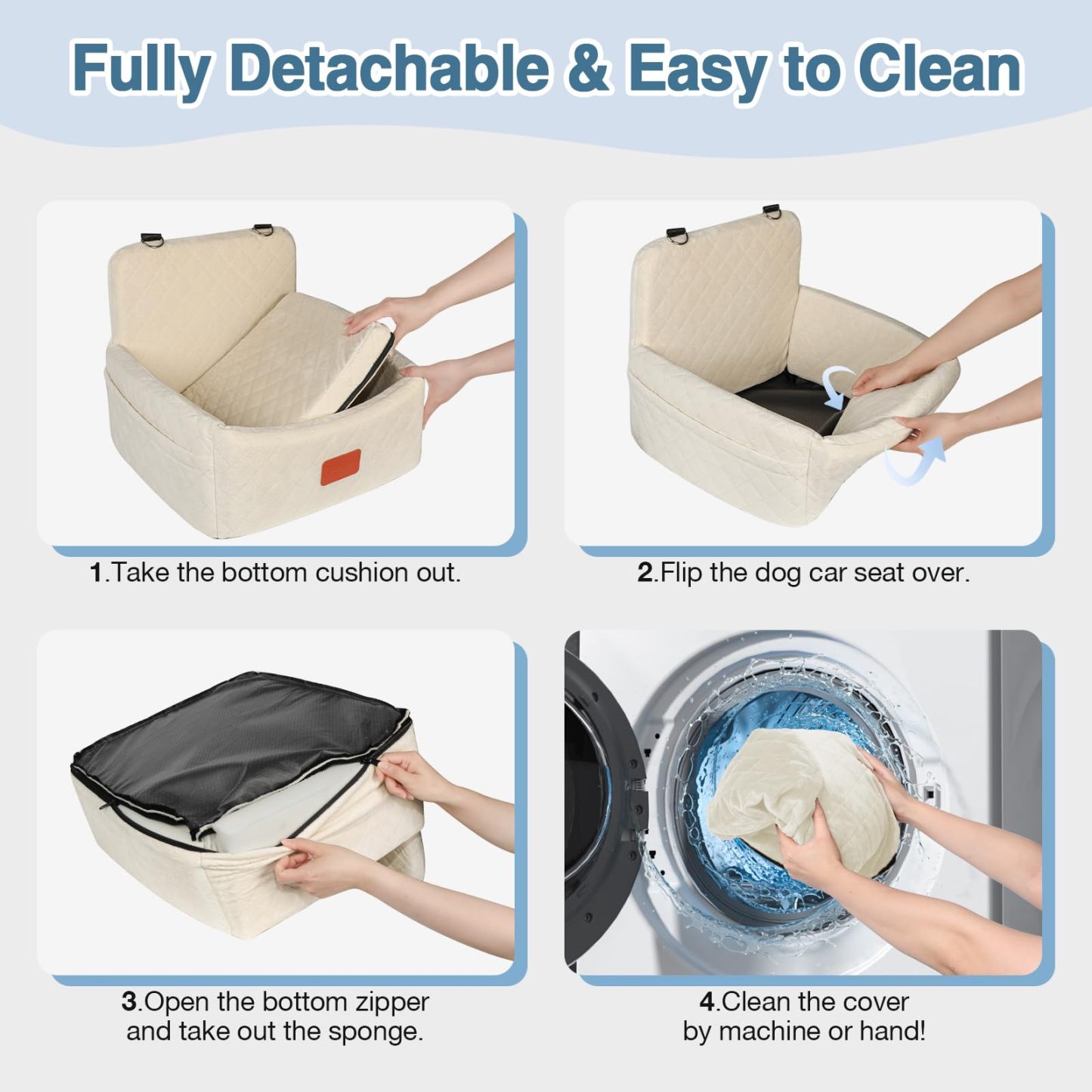 Dog Booster Car Seat - Comfortable Portable Ideal for Pet Travel