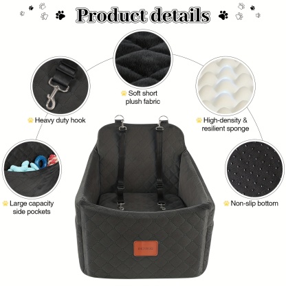 Dog Booster Car Seat - Comfortable Portable Ideal for Pet Travel