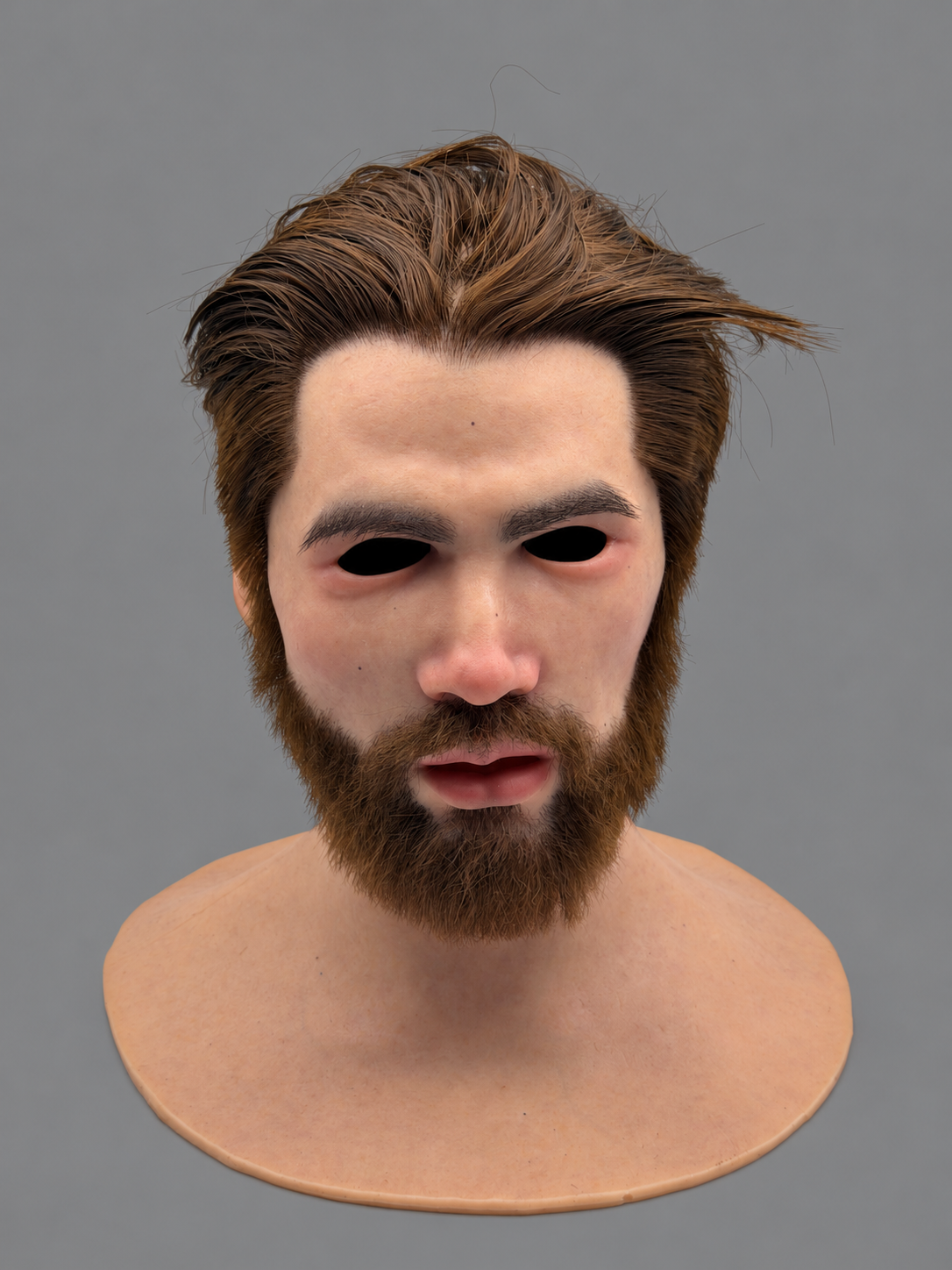 High-Quality, Realistic Silicone Mask of a Handsome Brown-Skinned Western Man