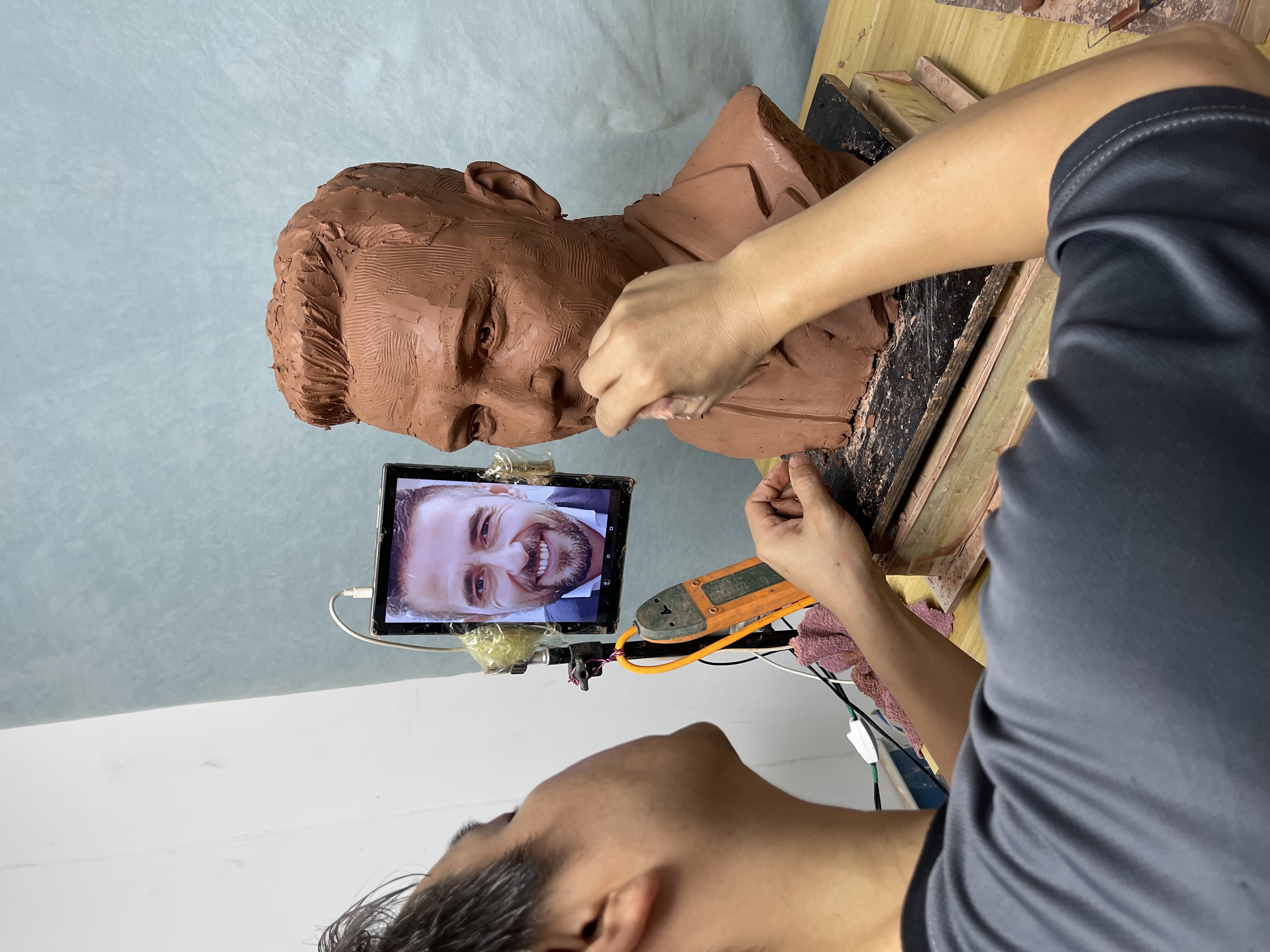 Precision hand sculpting custom silicone mask