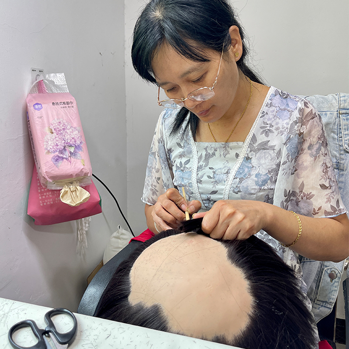 Premium hand hair implantation silicone mask