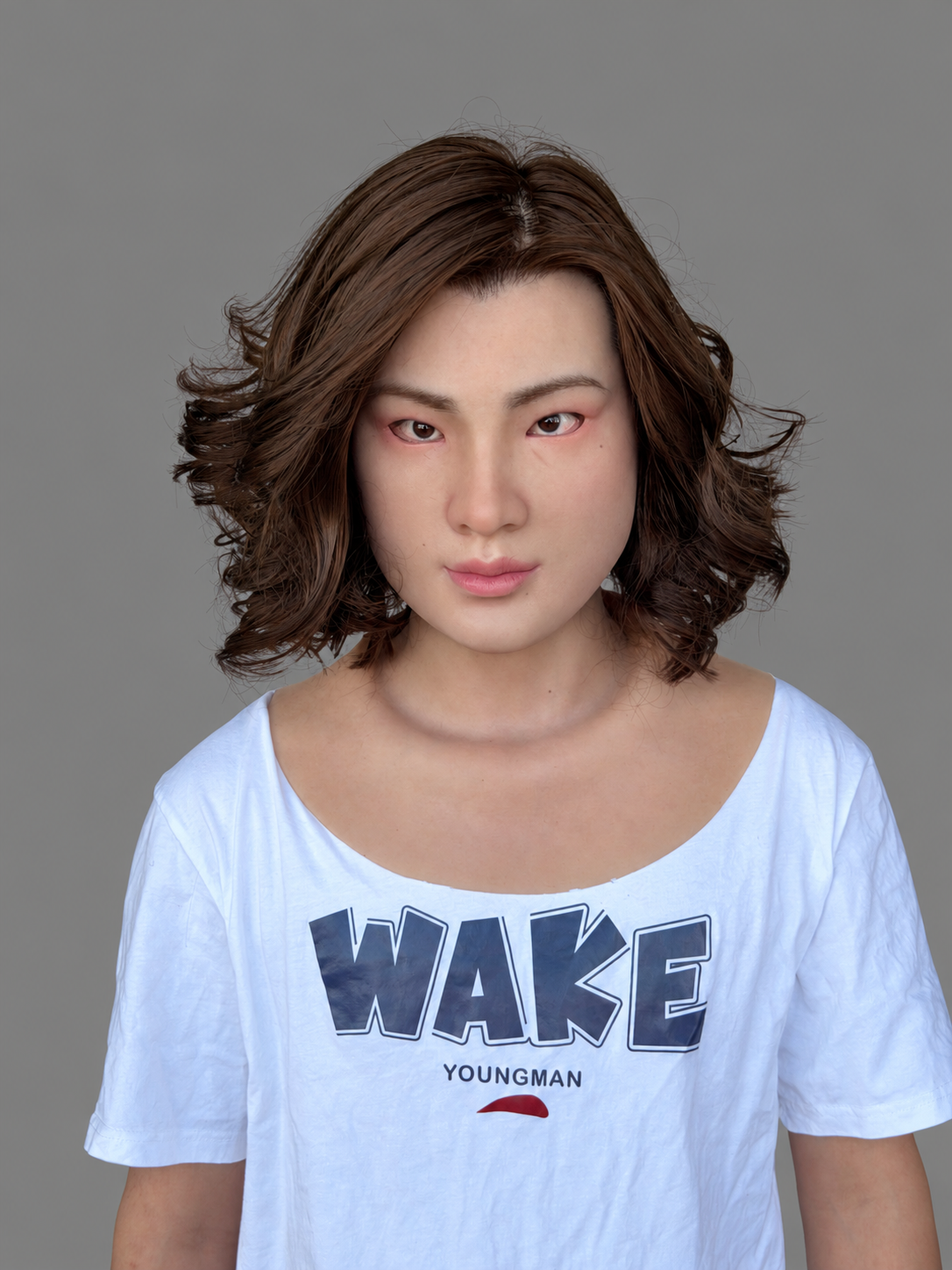 Realistic Short-Haired Female Silicone Mask for Men to Cross-Dress as Women