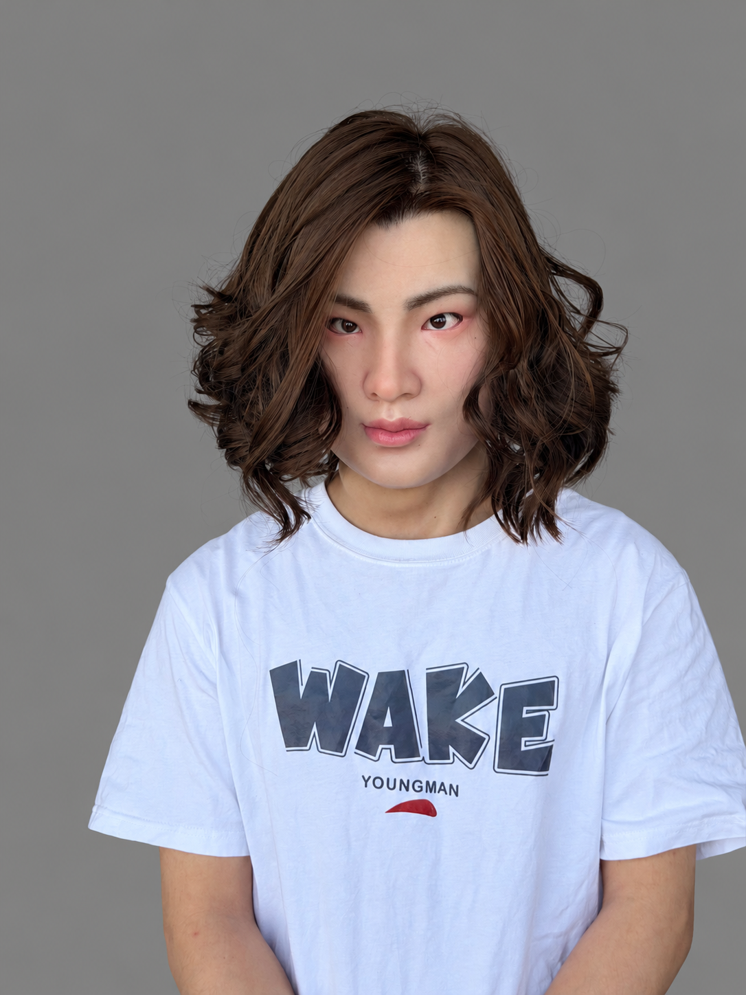 Realistic Short-Haired Female Silicone Mask for Men to Cross-Dress as Women