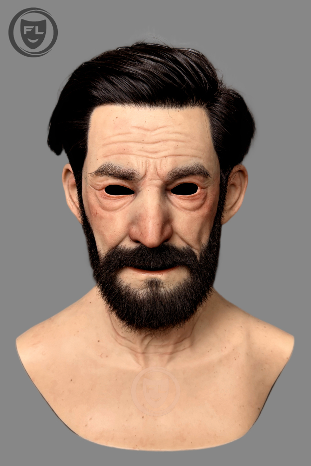 Realistic Babylon silicone mask male facial details