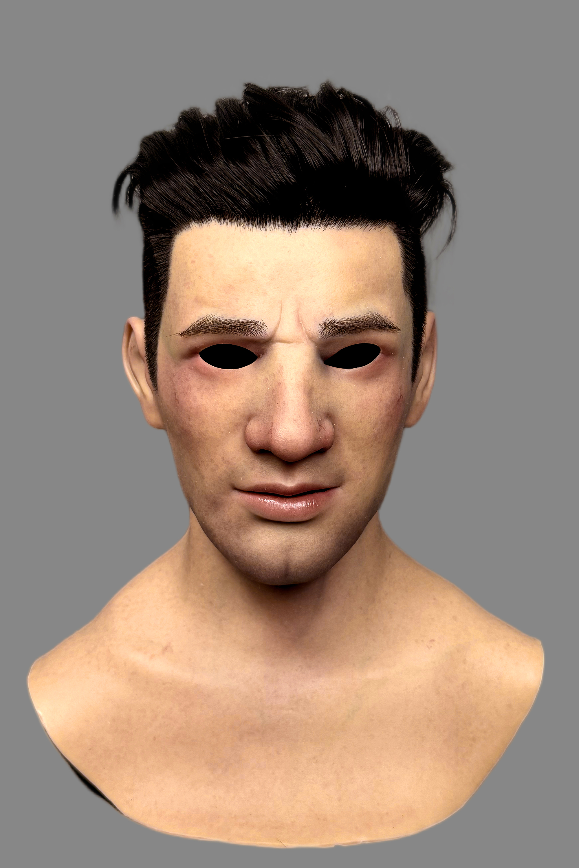 Hyper-Realistic Male Silicone Mask “John” – Movie-Grade Full Face Disguise Mask