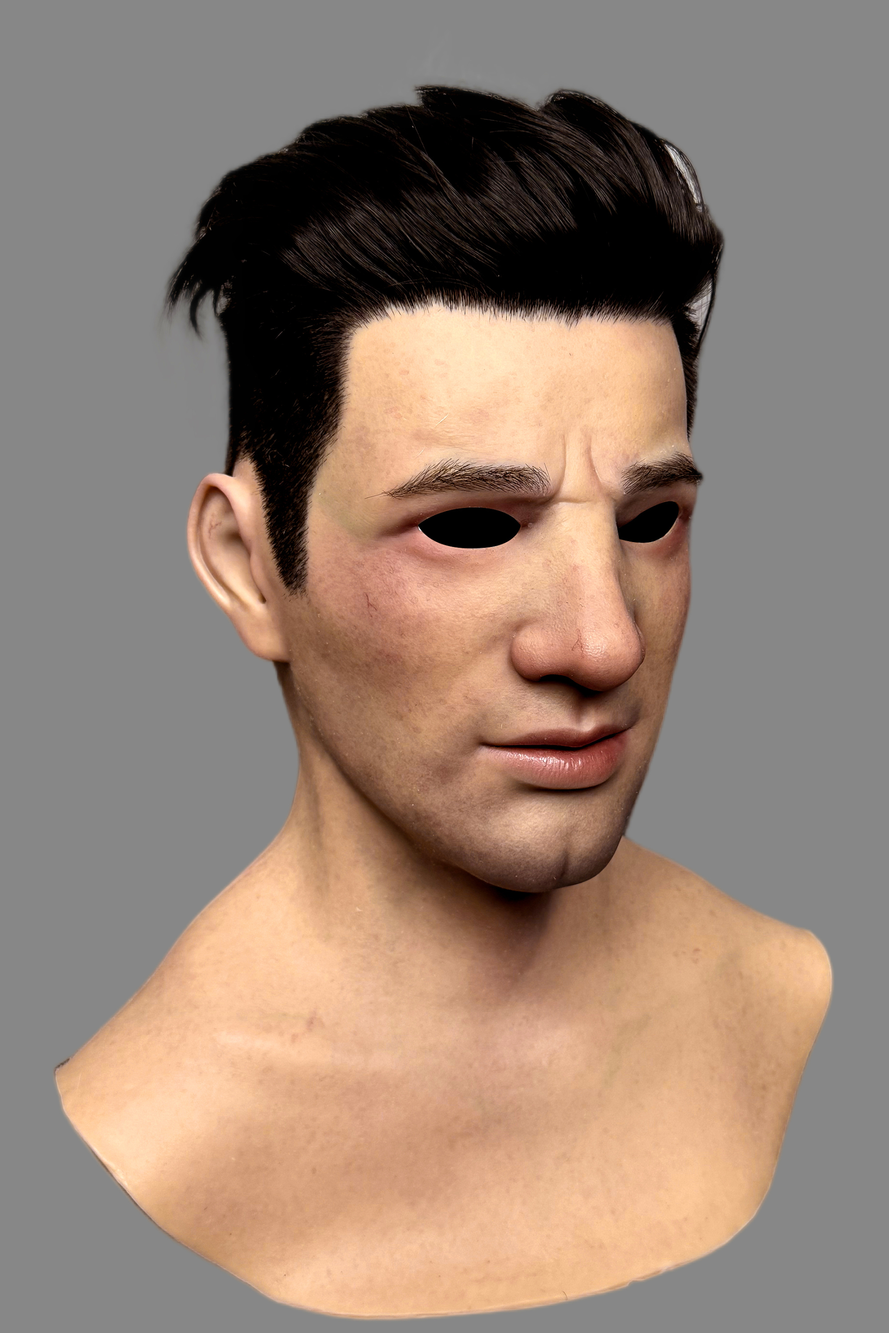 Hyper-Realistic Male Silicone Mask “John” – Movie-Grade Full Face Disguise Mask