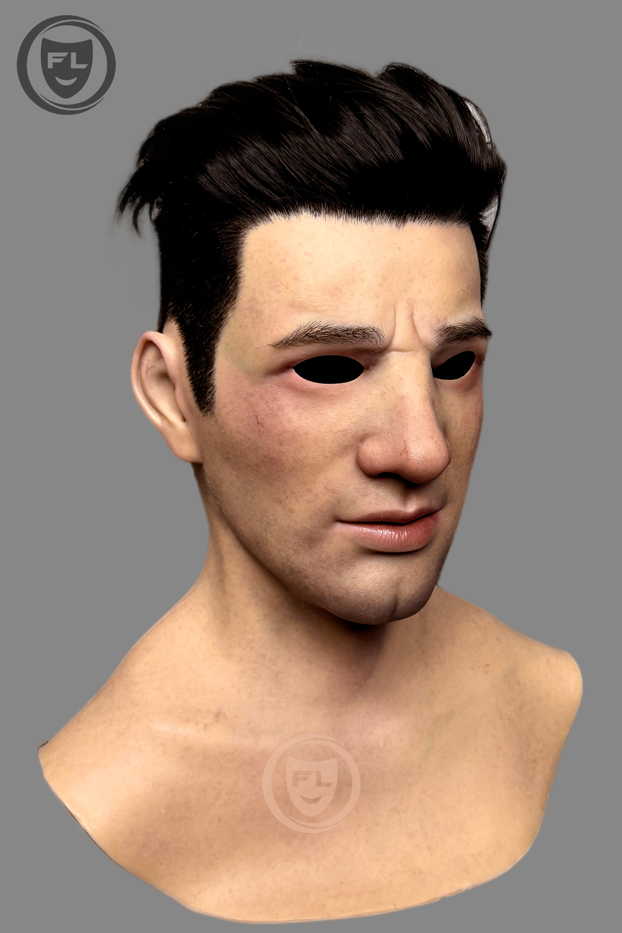 Hyper-Realistic Male Silicone Mask “John” – Movie-Grade Full Face Disguise Mask