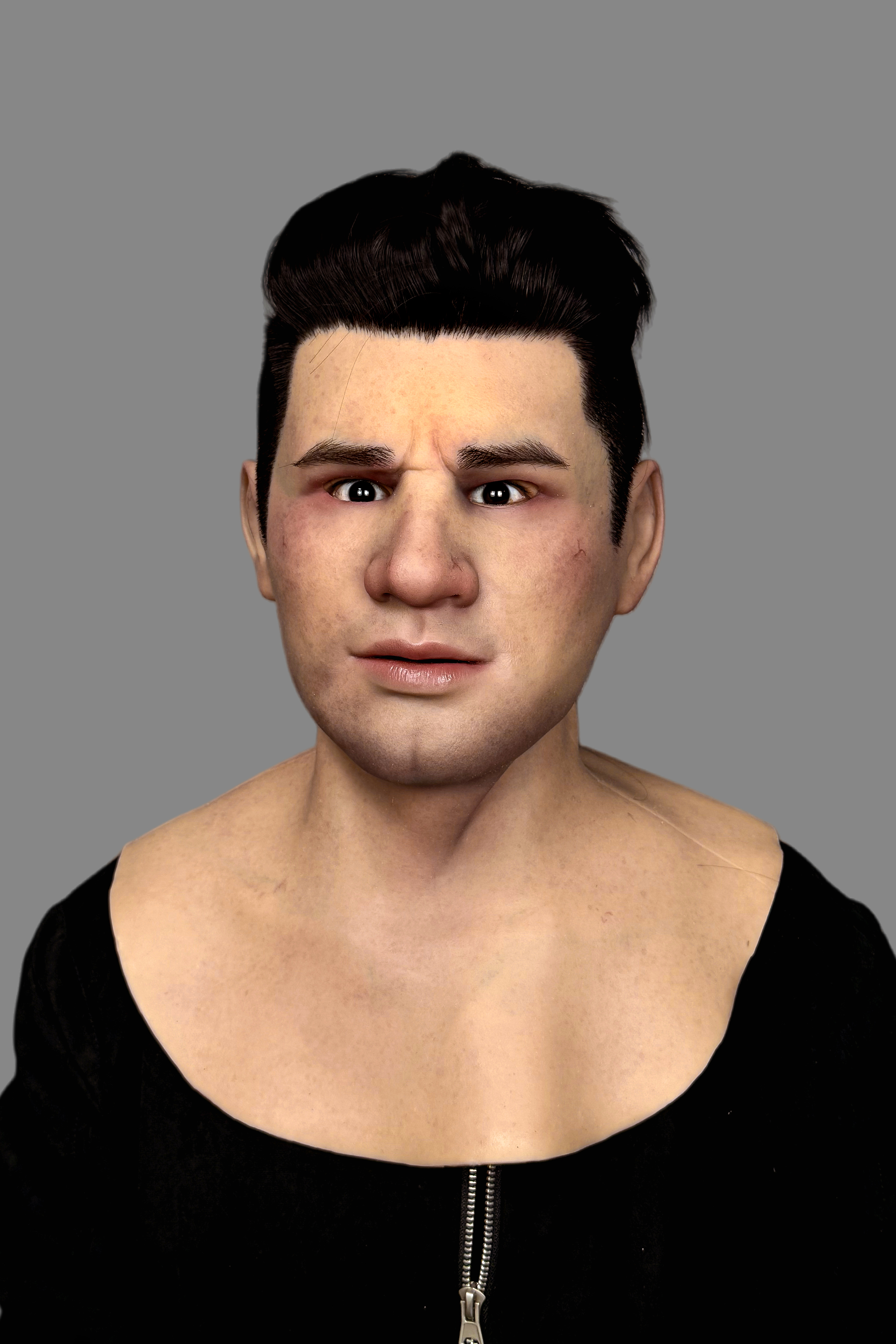 Hyper-Realistic Male Silicone Mask “John” – Movie-Grade Full Face Disguise Mask