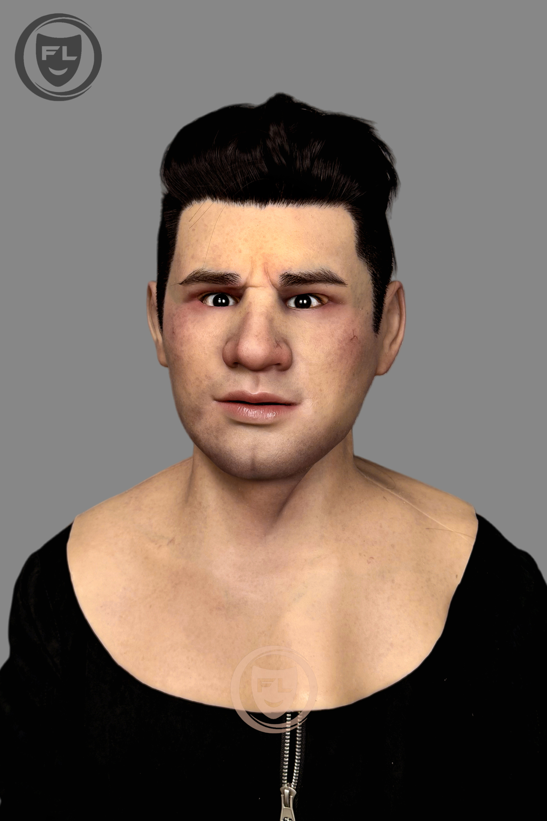 Hyper-Realistic Male Silicone Mask “John” – Movie-Grade Full Face Disguise Mask