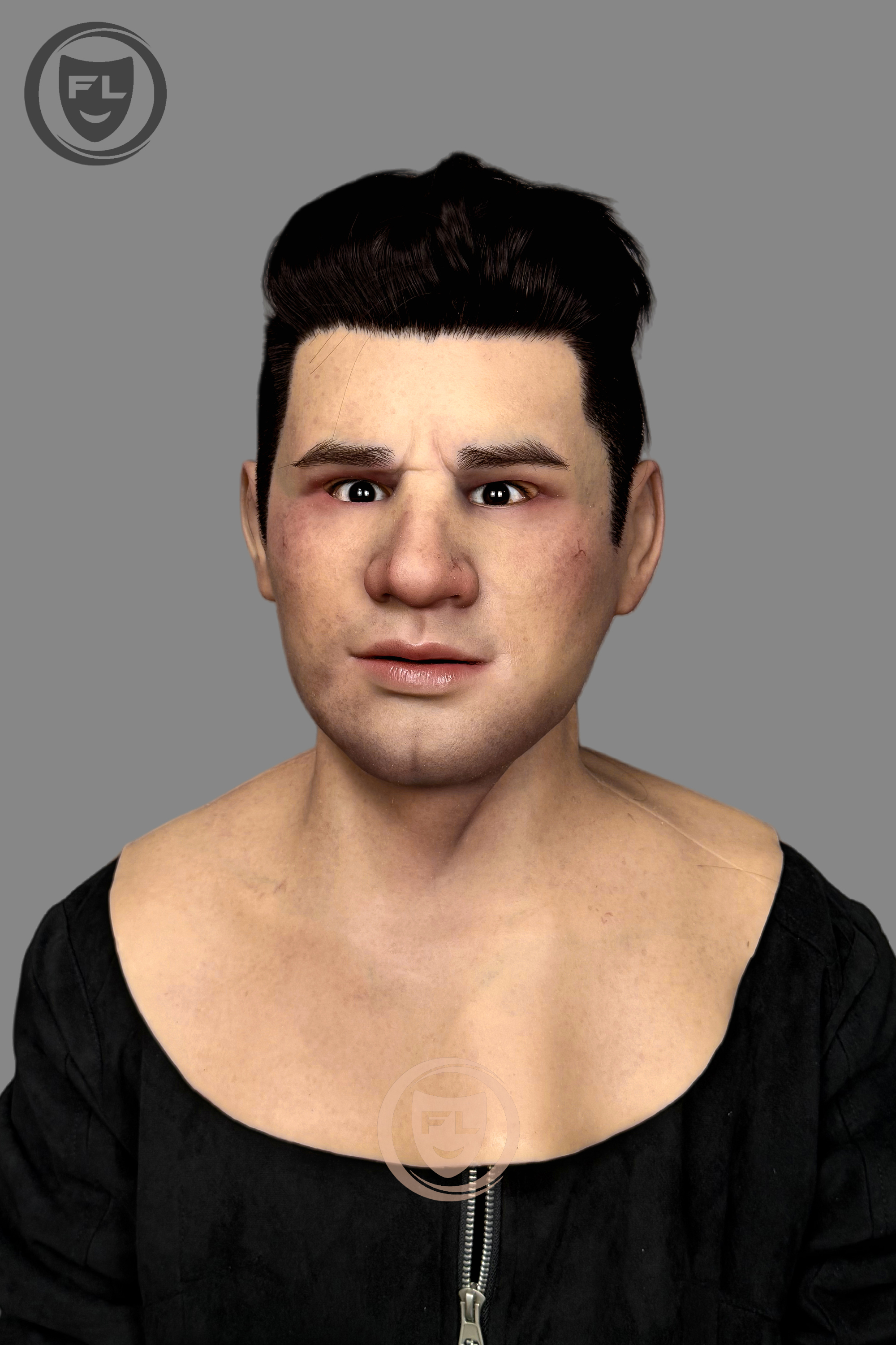 Hyper-Realistic Male Silicone Mask “John” – Movie-Grade Full Face Disguise Mask