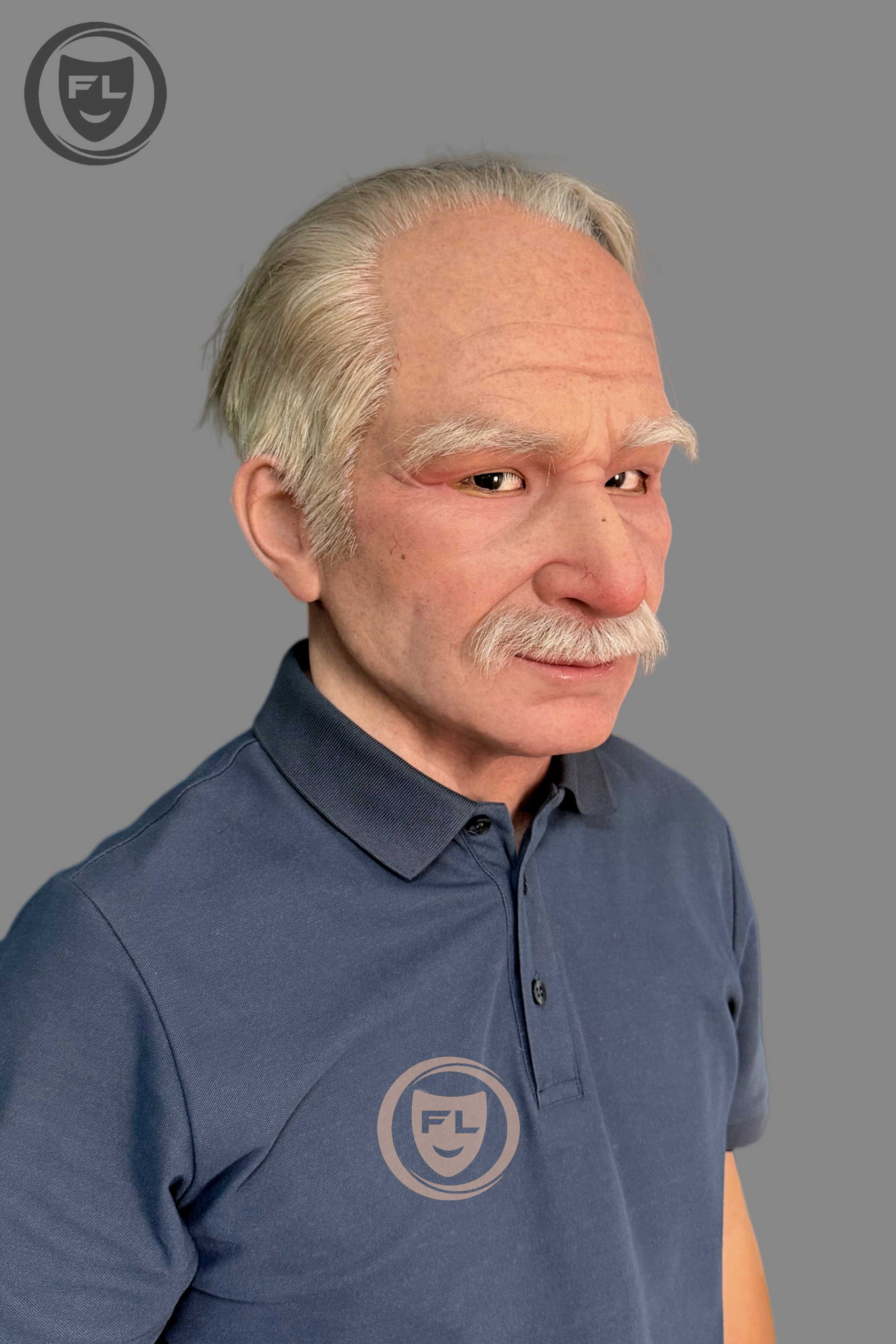 Realistic Elderly Silicone Mask – Full Head Old Man Disguise