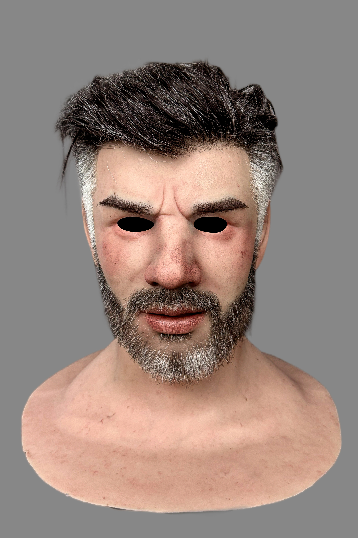 Jiamusi Realistic Silicone Male Mask | Full Head Human Face Costume for Cosplay, Film & Pranks