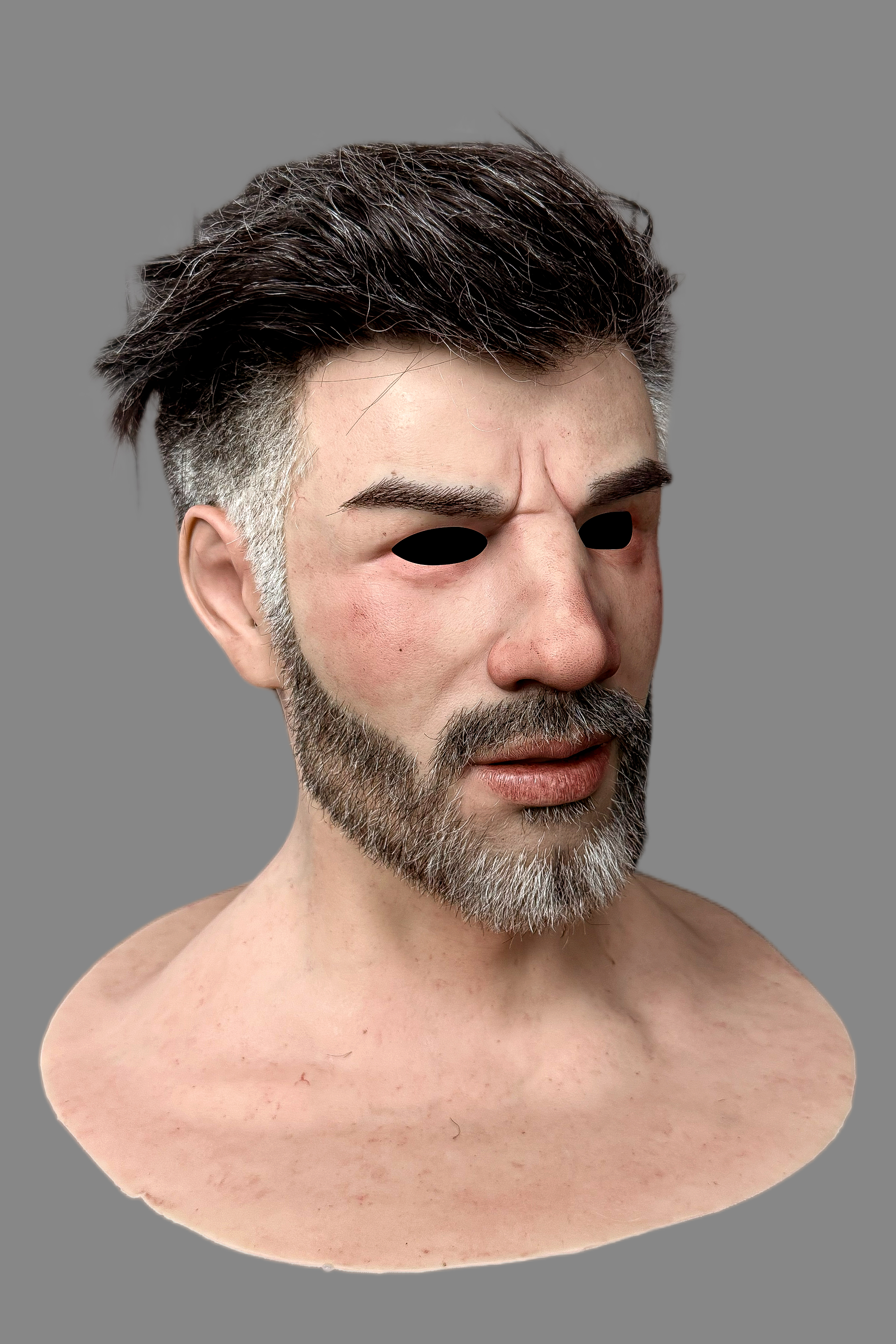 Jiamusi Realistic Silicone Male Mask | Full Head Human Face Costume for Cosplay, Film & Pranks