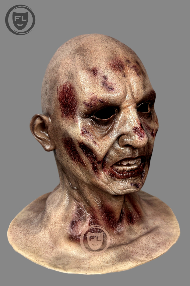 Zombie monster silicone mask side view