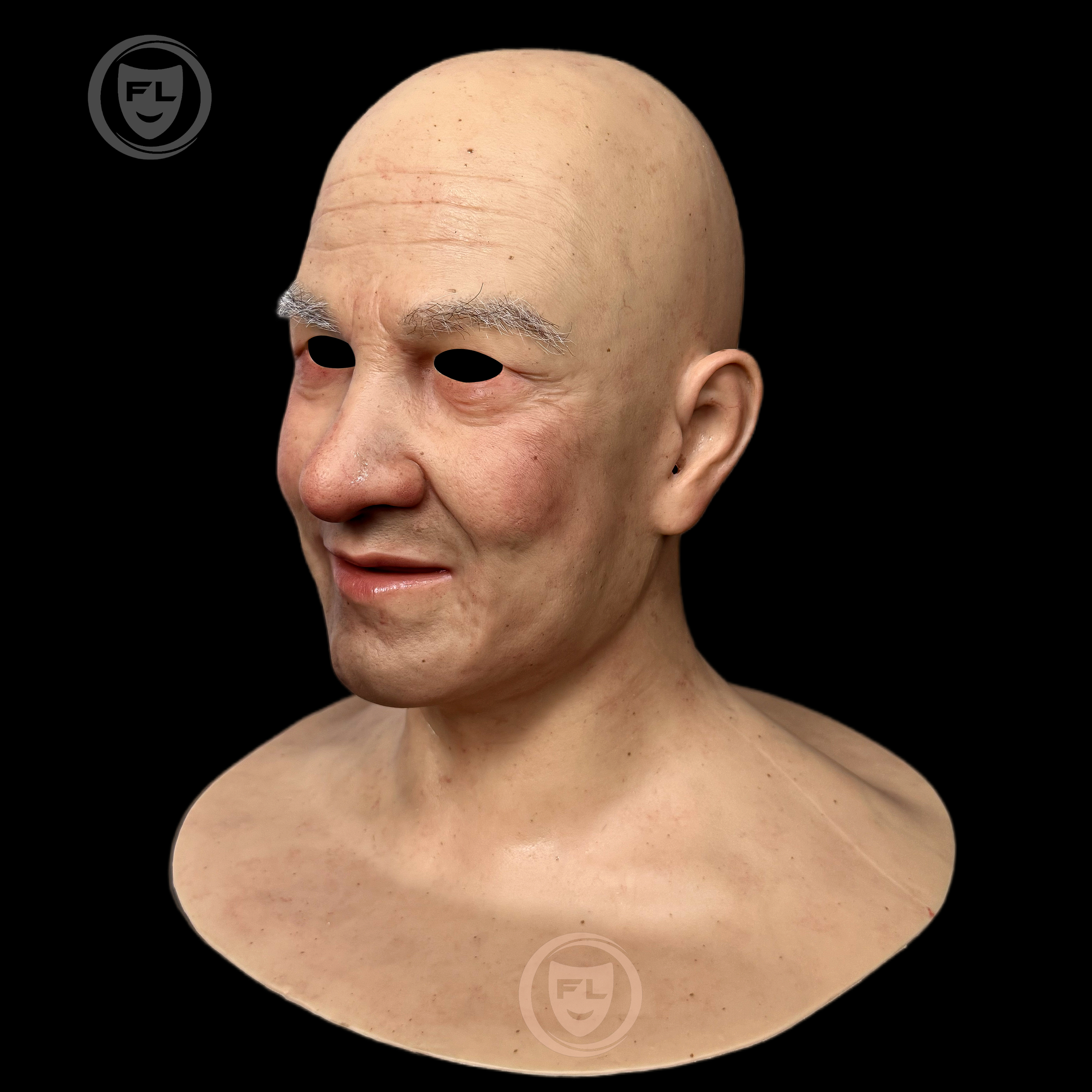 Professional elderly Halloween disguise silicone mask