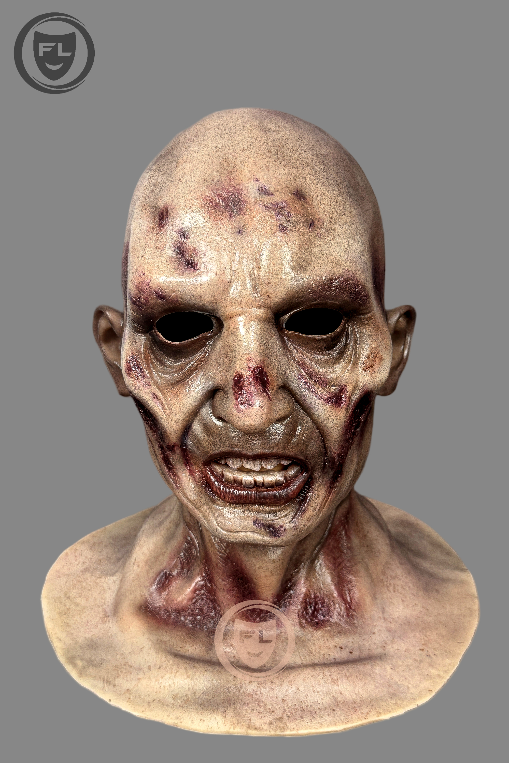 Full head zombie horror silicone mask