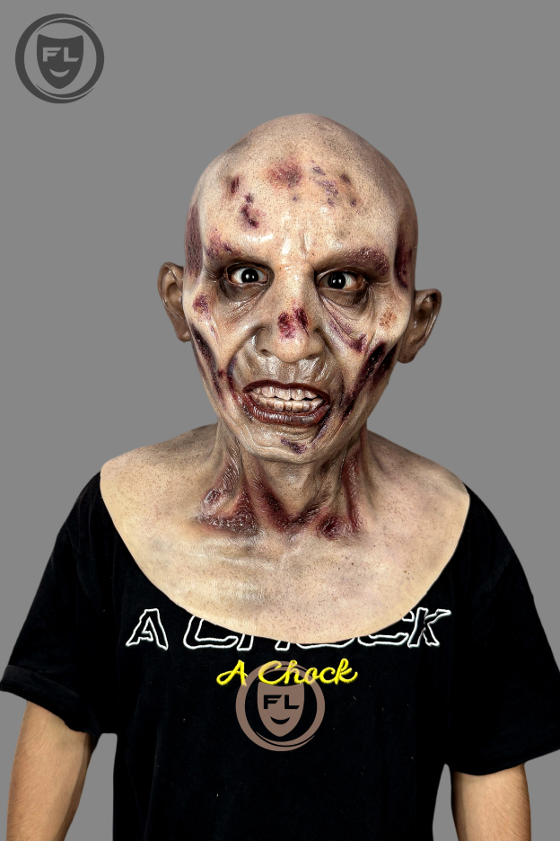 Ultra realistic zombie silicone mask front view