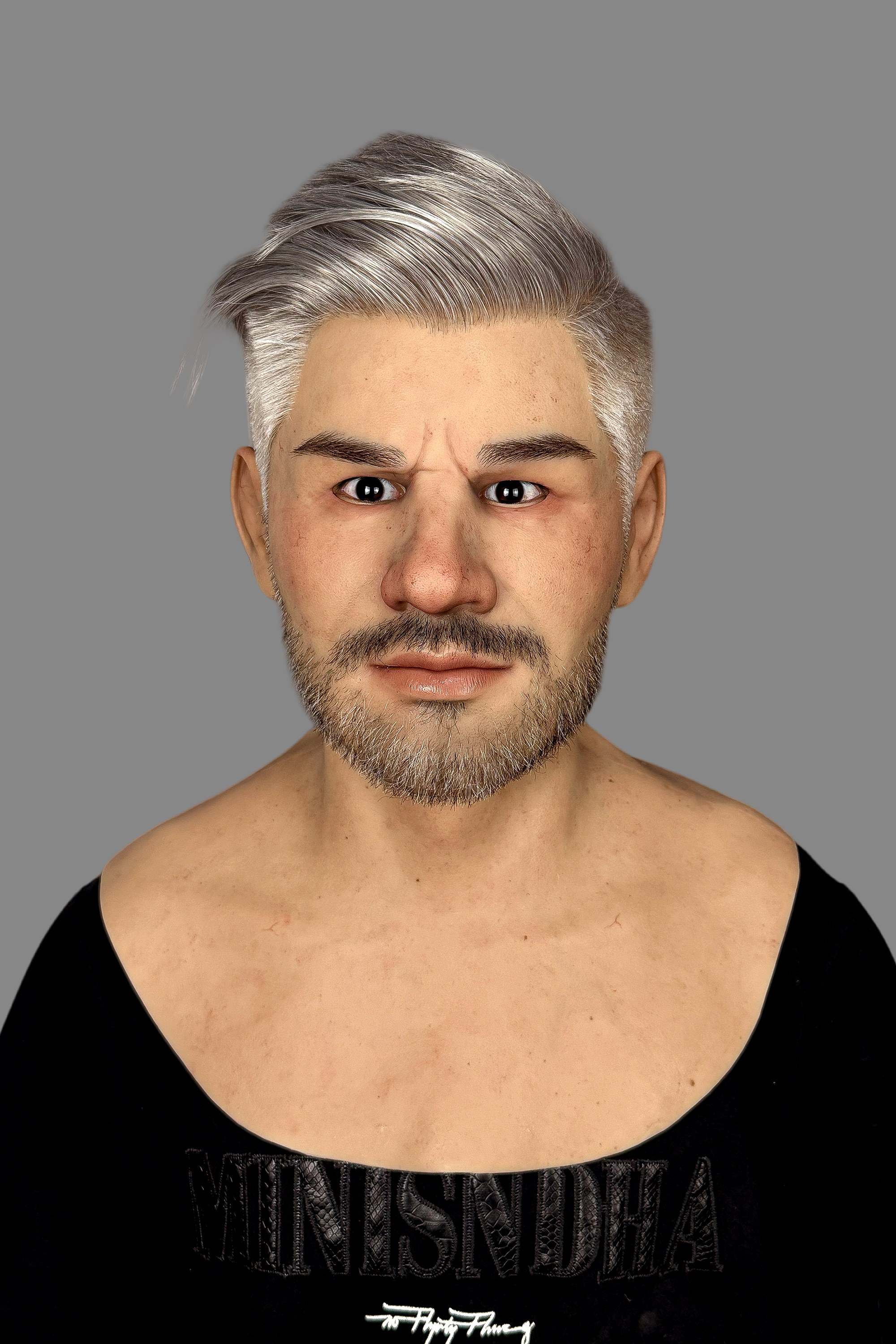 Silicone Masks for Men-With Hair & Beard Version