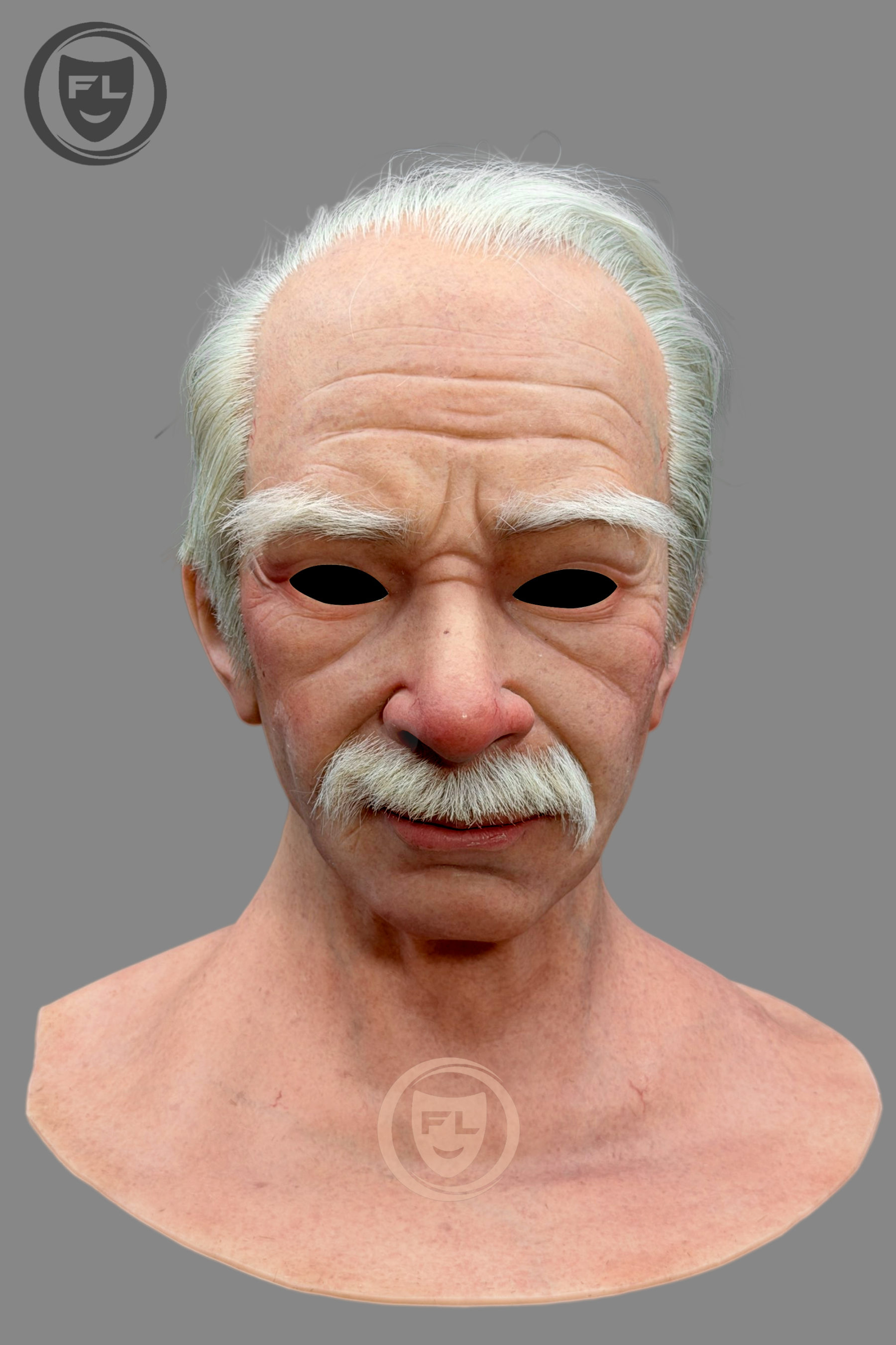 Realistic Elderly Silicone Mask – Full Head Old Man Disguise