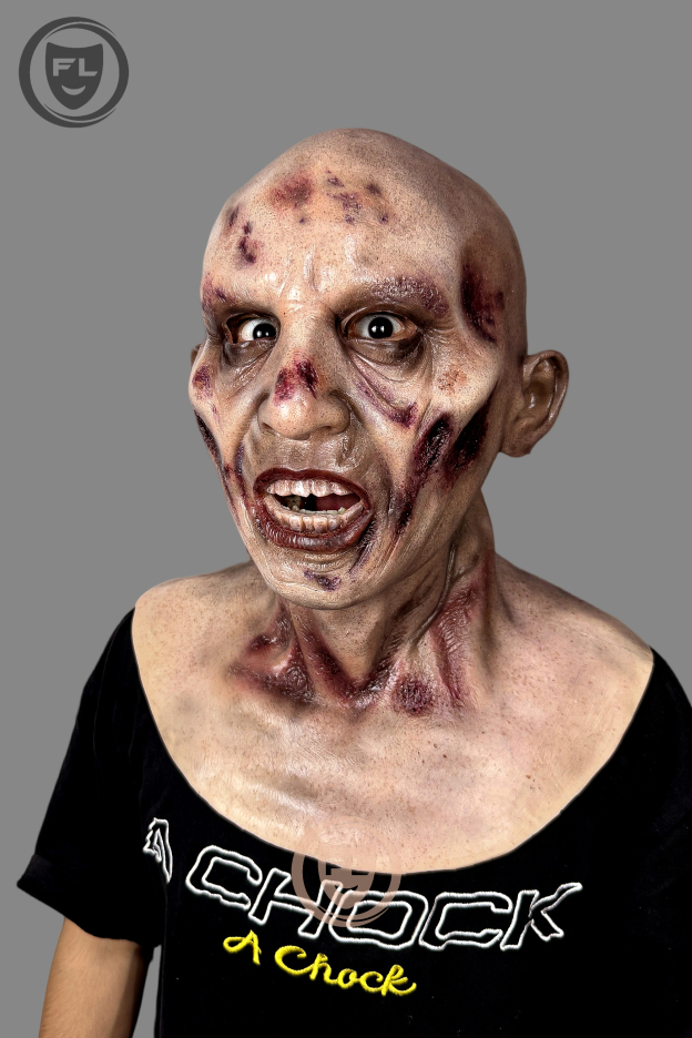Realistic zombie cosplay mask front view