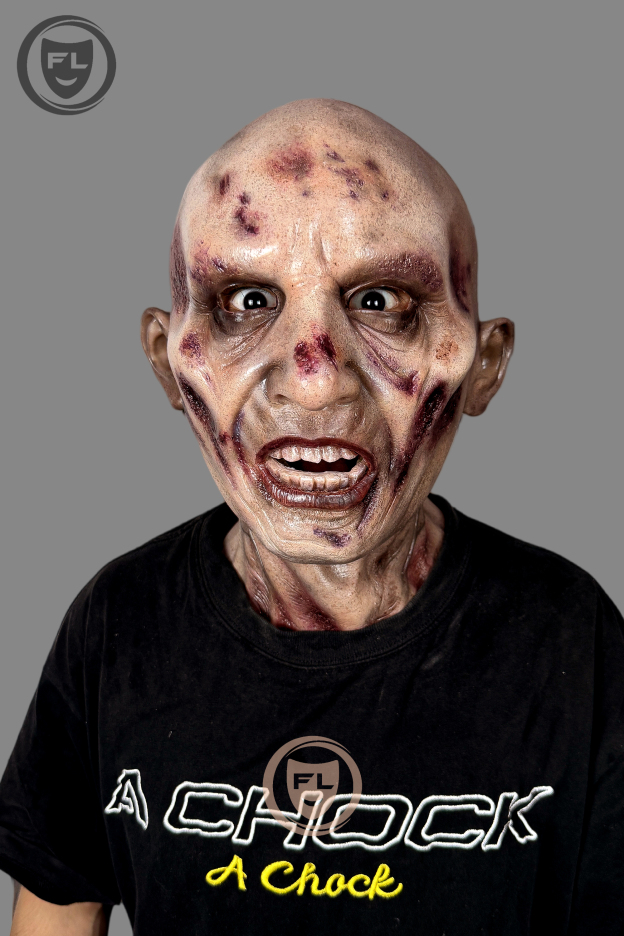 Halloween zombie silicone mask wearable view