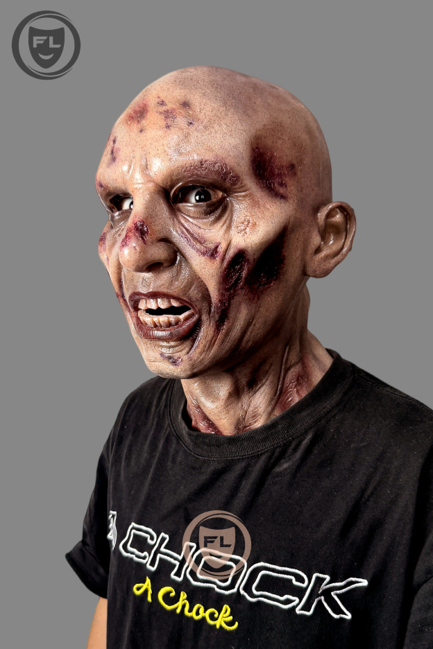 Zombie silicone mask left side profile