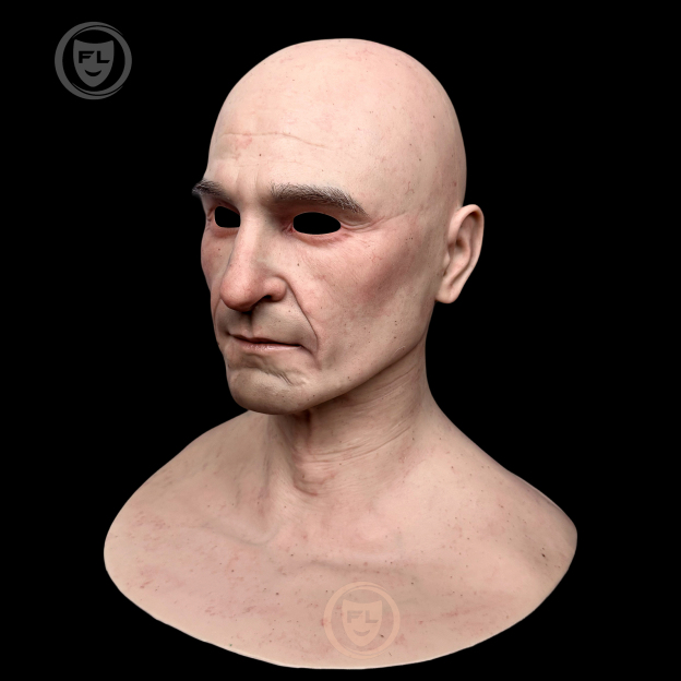 Male silicone disguise mask side angle