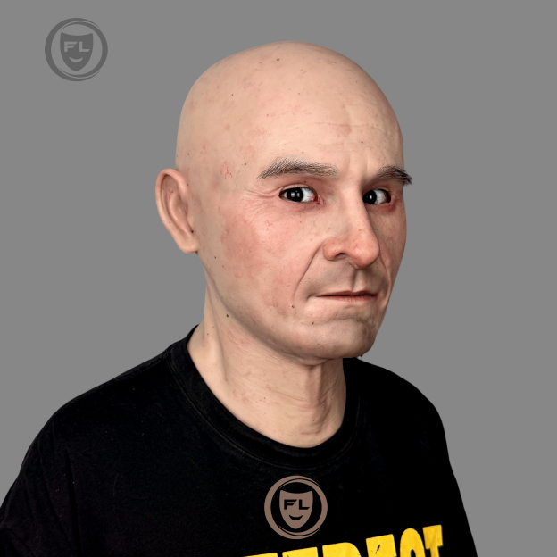 Full head silicone mask side profile