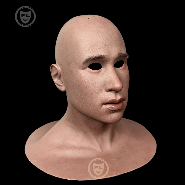 Ultra realistic silicone mask side profile