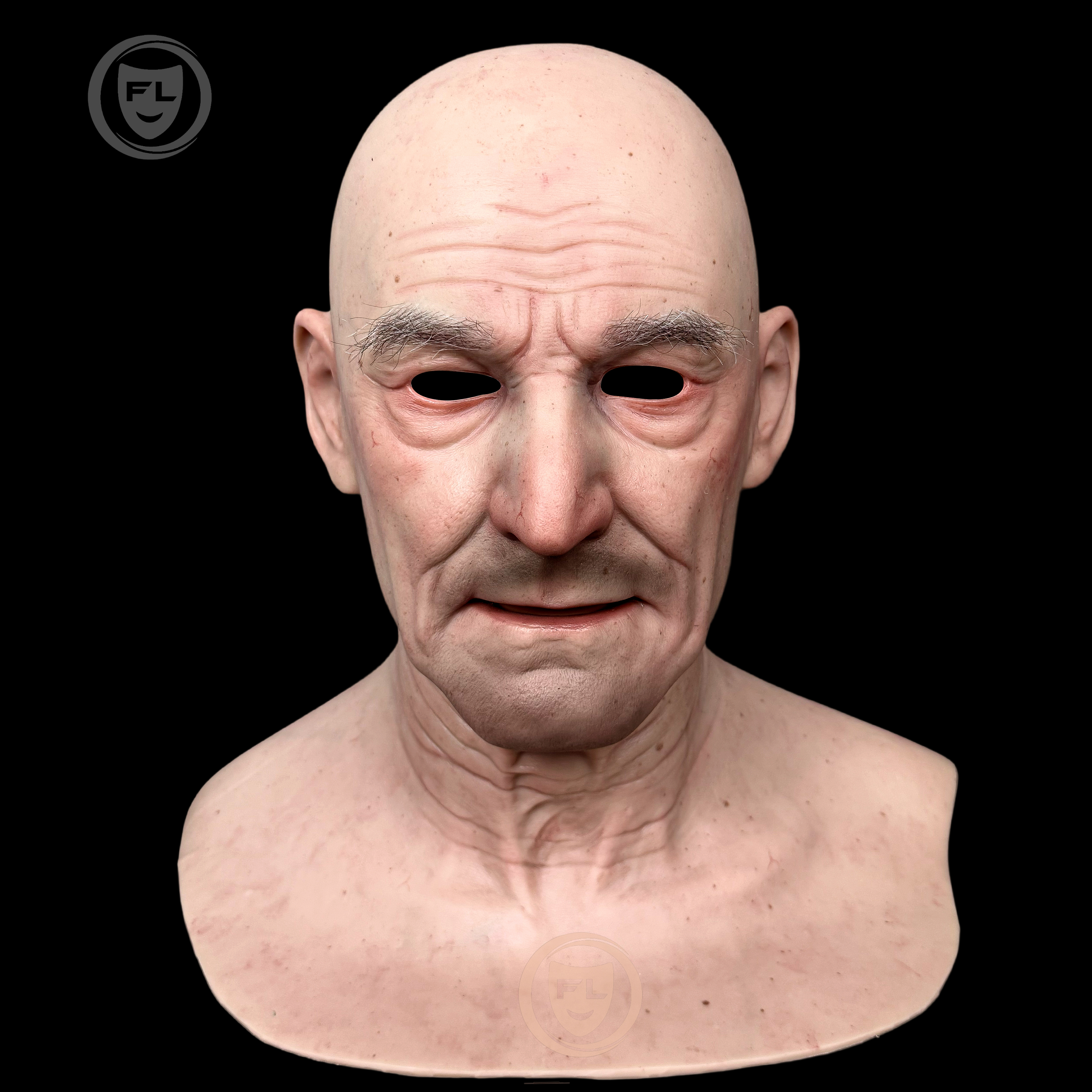 Full head elderly silicone cosplay mask
