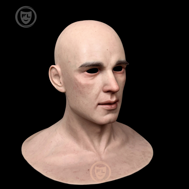 Ultra realistic silicone face mask side profile