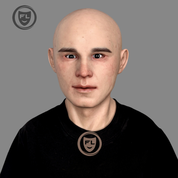 Realistic silicone mask for horror film cosplay