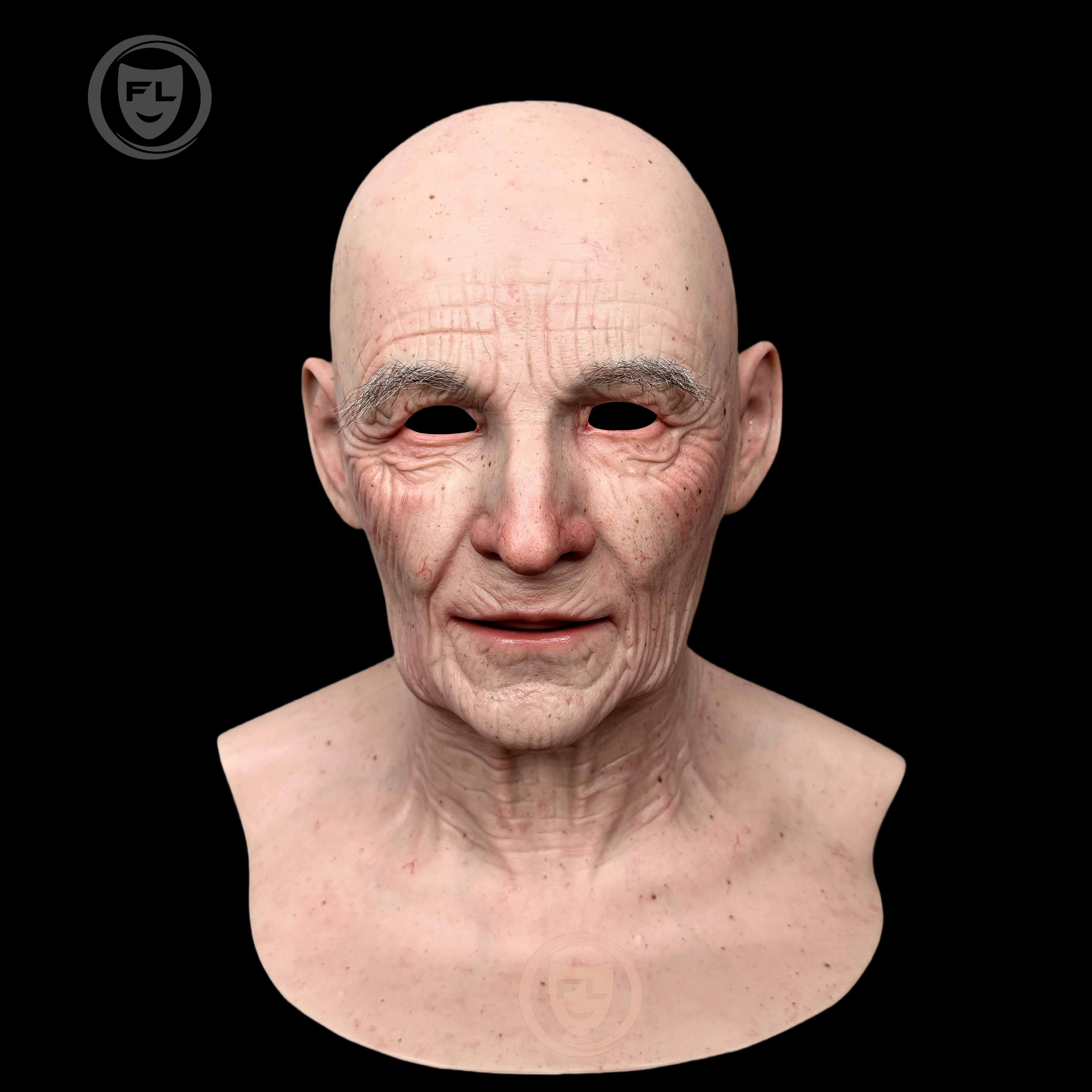 Full head elderly silicone cosplay mask