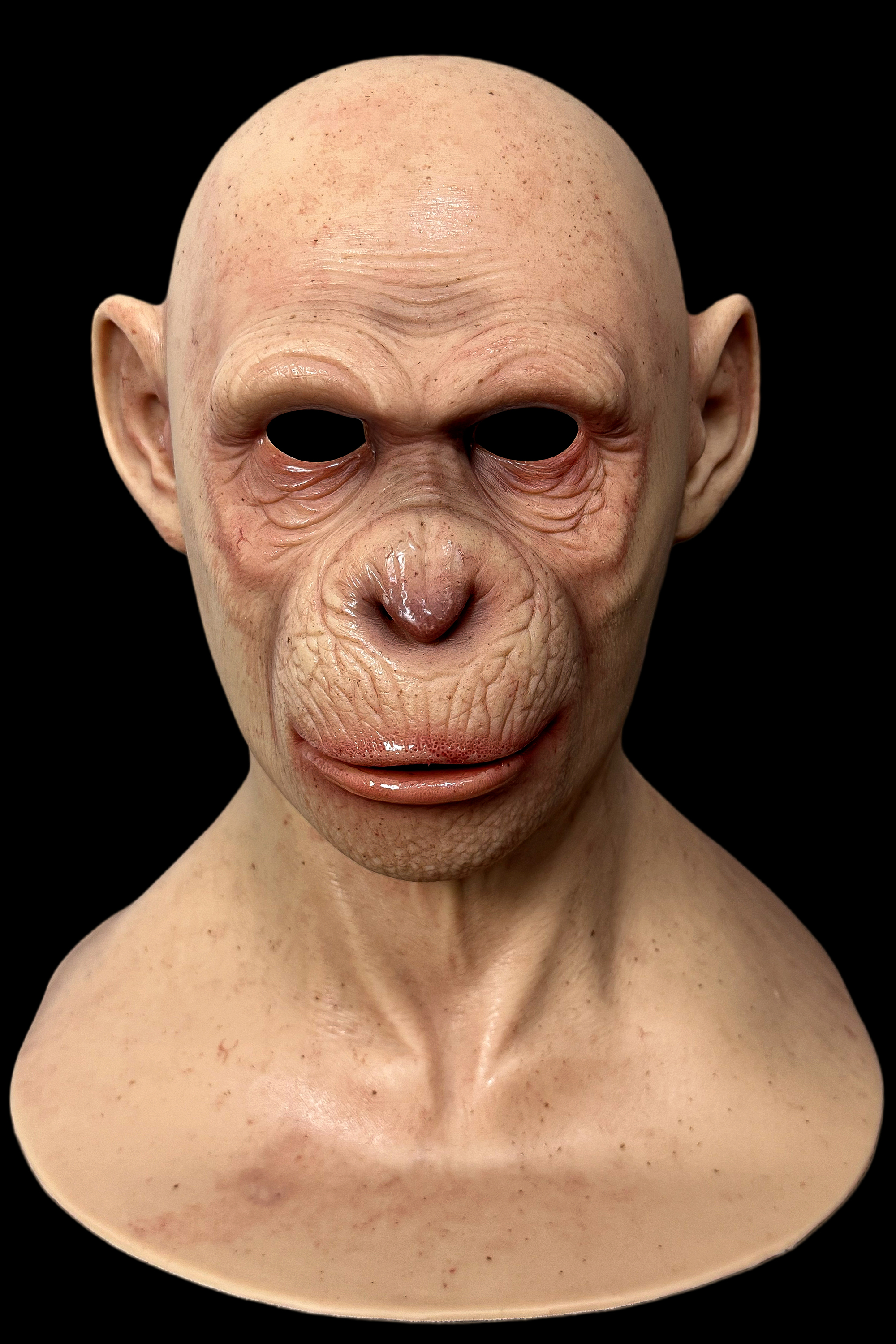 Human-Monkey Hybrid Creature Silicone Mask - Half Face SFX Makeup/Cosplay/Halloween Costume