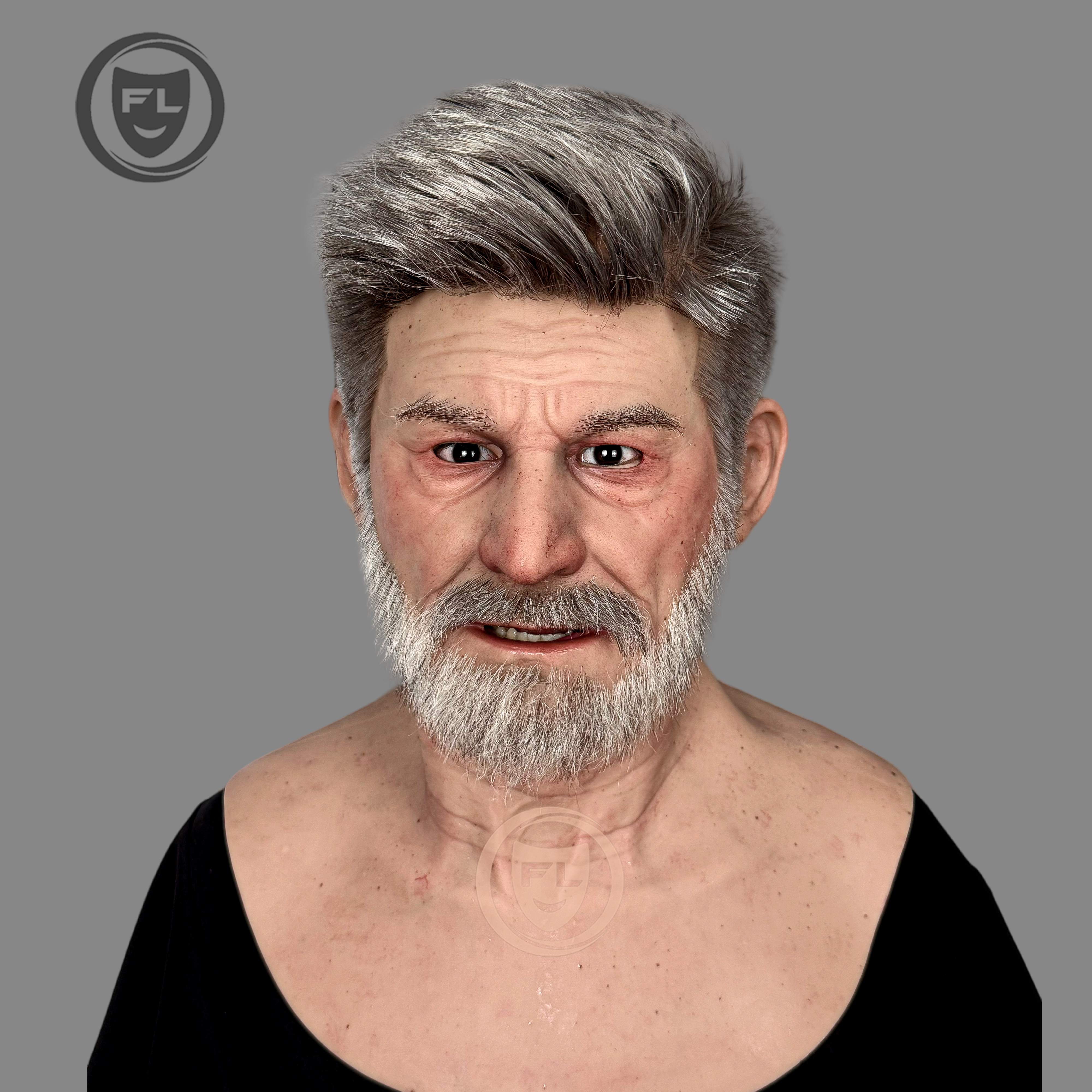 Ent Ultra Realistic Silicone Mask | Full Head Prosthetic for Cosplay & Film