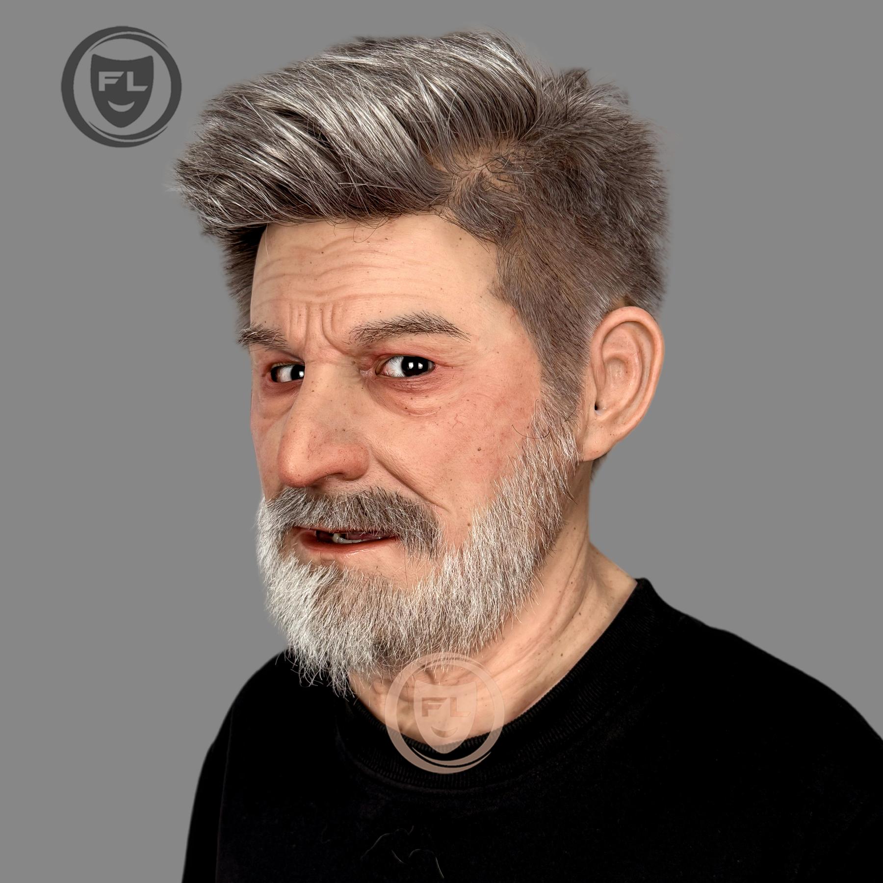 Ent Ultra Realistic Silicone Mask | Full Head Prosthetic for Cosplay & Film