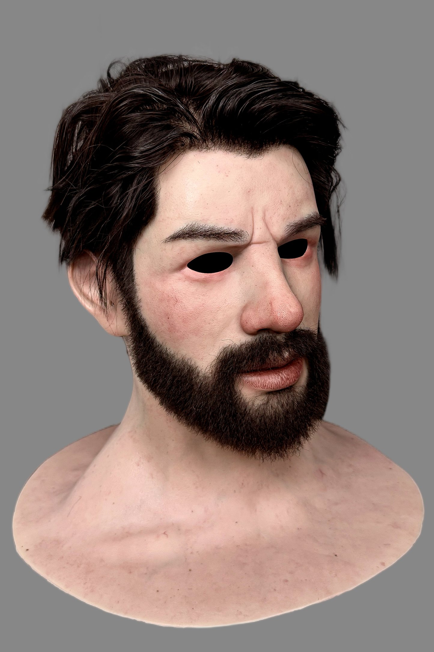 Jiamusi Realistic Silicone Mask Full Head Male Horror Cosplay