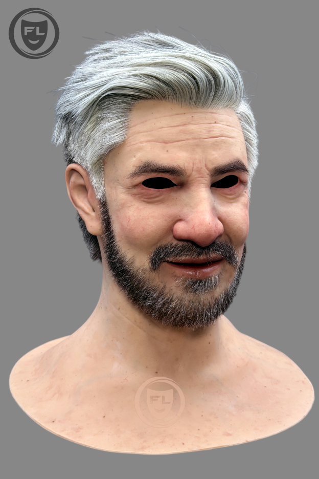 Hyper realistic silicone mask side profile