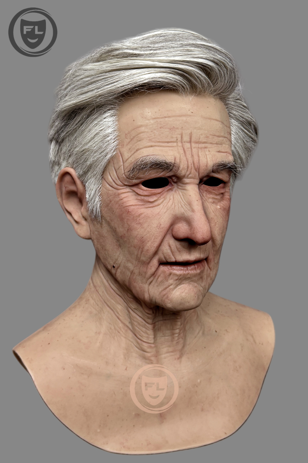 Victor old man silicone mask side profile