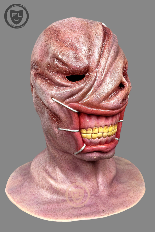 Realistic alien cosplay mask front view