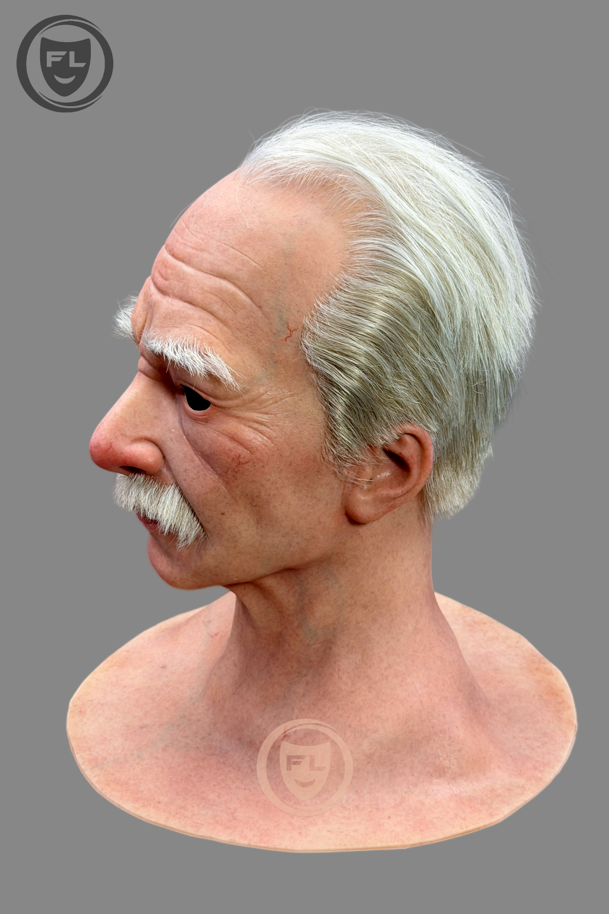 Realistic Elderly Silicone Mask – Full Head Old Man Disguise
