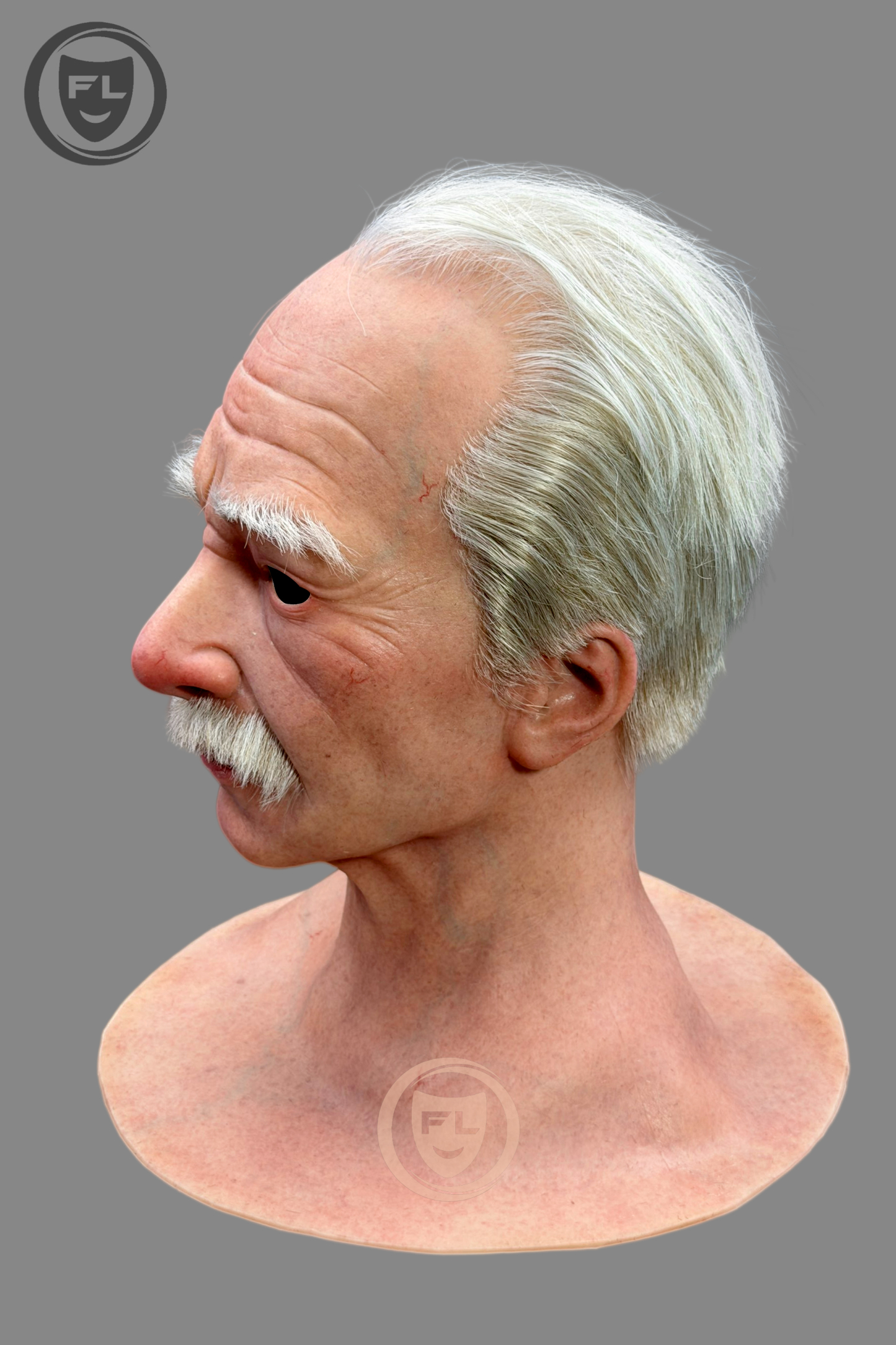 Realistic Elderly Silicone Mask – Full Head Old Man Disguise