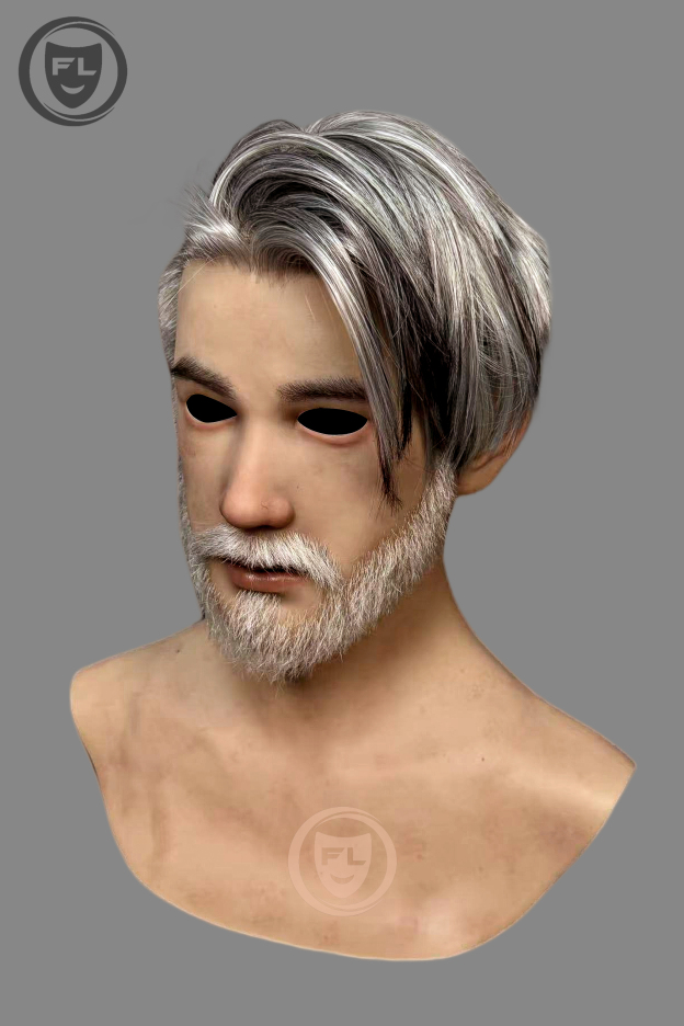Bill silicone mask left angle view